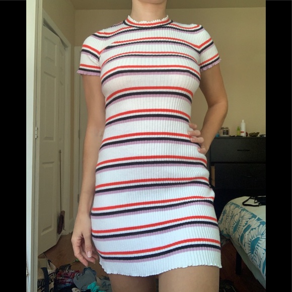 Free people ribbed striped dress - Picture 1 of 5